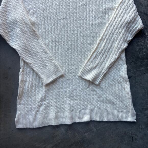 PrettyLittleThing Cable Knitted Sweater Jumper Dress Women's M Cream Long Sleeve - Picture 4 of 13